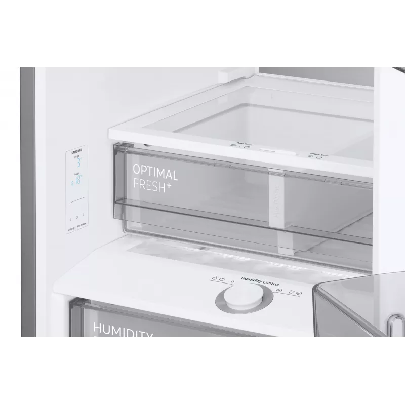 Samsung RL38C7B5BB1/EG Bespoke frigorífico combi de libre instalación, 387 l (273 l + 114 l), 203 cm, clase energética B, SmartThings, acero inoxidable oscuro