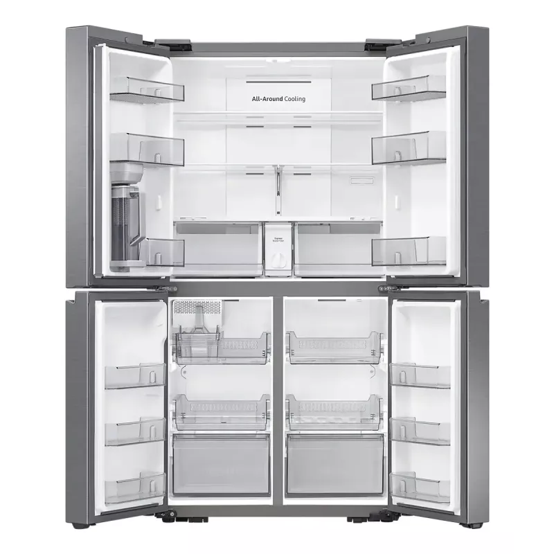 Frigorífico side-by-side Samsung RF59C701ES9 — French Door, 649 L total (390 L frigorífico / 269 L congelador), Plata