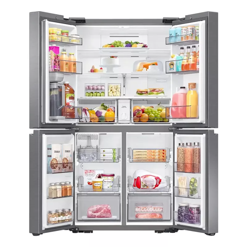 Frigorífico side-by-side Samsung RF59C701ES9 — French Door, 649 L total (390 L frigorífico / 269 L congelador), Plata
