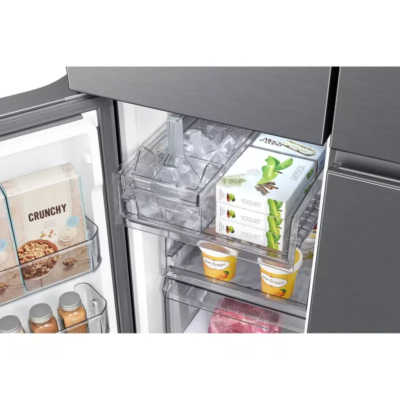 Frigorífico side-by-side Samsung RF59C701ES9 — French Door, 649 L total (390 L frigorífico / 269 L congelador), Plata