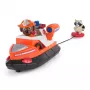 PAW Patrol Fire Rescue: Zuma lancha de bomberos de rescate con figura de acción, salvavidas lanzable, mapache y barco de juguete, juguete infantil para niños y niñas a partir de 3 años