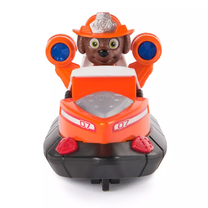 PAW Patrol Fire Rescue: Zuma lancha de bomberos de rescate con figura de acción, salvavidas lanzable, mapache y barco de juguete, juguete infantil para niños y niñas a partir de 3 años