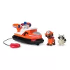 PAW Patrol Fire Rescue: Zuma lancha de bomberos de rescate con figura de acción, salvavidas lanzable, mapache y barco de juguete, juguete infantil para niños y niñas a partir de 3 años