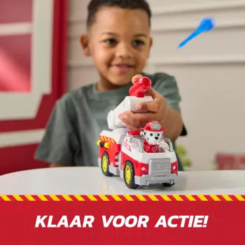 Coche de juguete de bomberos Spin Master Marshall Rescue Fire Engine con figura de acción, lanzador de proyectiles, plástico, a partir de 3 años