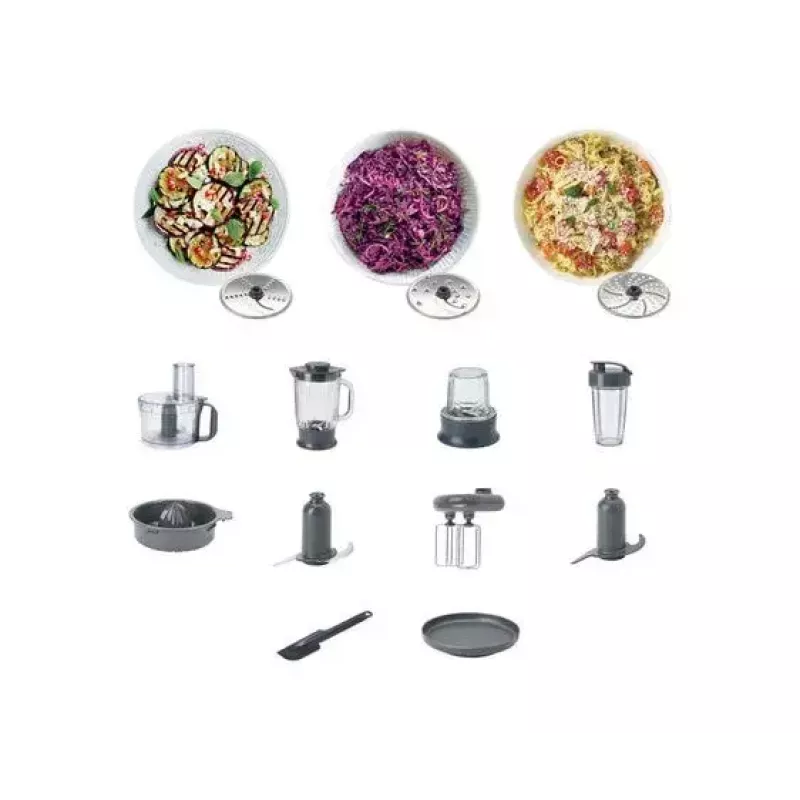 Robot de cocina Kenwood MultiPro Compact+ FDM316SS — 800 W, bol de 2 L, gris, báscula integrada