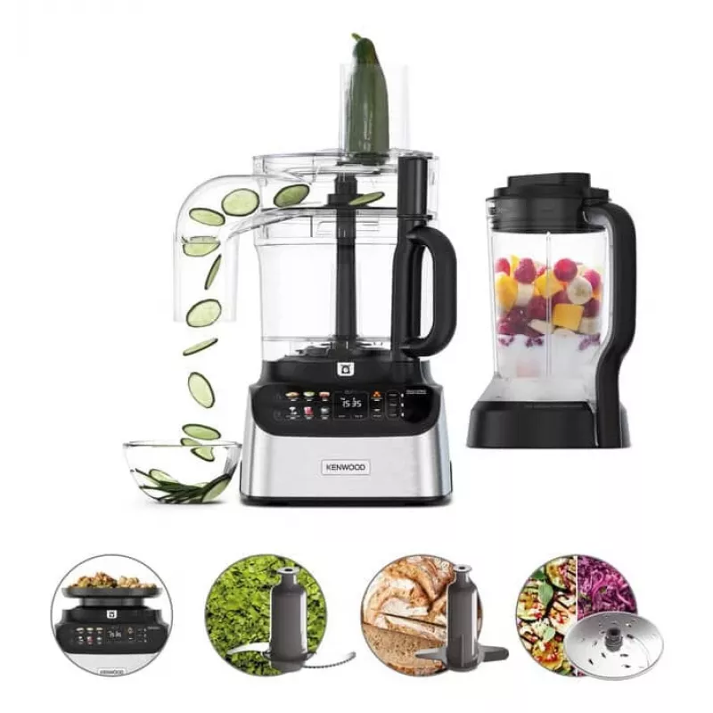 Robot de cocina Kenwood MultiPro OneTouch 1000 W 3 L Negro, acero inoxidable, báscula integrada