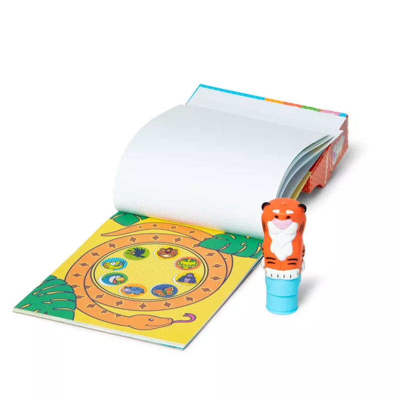Melissa & Doug Sticker WOW! bloc de actividades de 24 páginas y sellos de pegatinas, 300 pegatinas, juguete fidget de arte y manualidades figura coleccionable – Tigre – certificado FSC