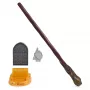 Wizarding World Harry Potter, varita mágica coleccionable Ron Weasley de 12 inch con soporte e icono de metal fundido, artefactos mágicos, accesorio para disfraces