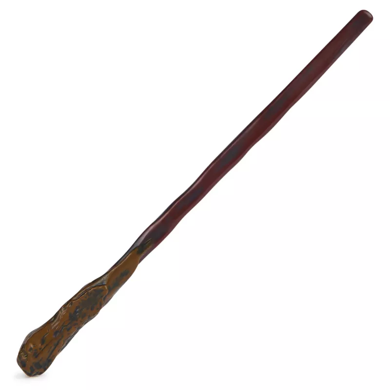 Spin Master Wizarding World Harry Potter varita auténtica de Ron Weasley con soporte de Hogwarts, para juegos de rol, de plástico, a partir de 14 años