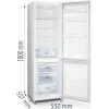Frigorífico combi Gorenje RK418DPW4 BE, 269 L, N-ST, 39 dB, 3,2 kg/24h, D, blanco