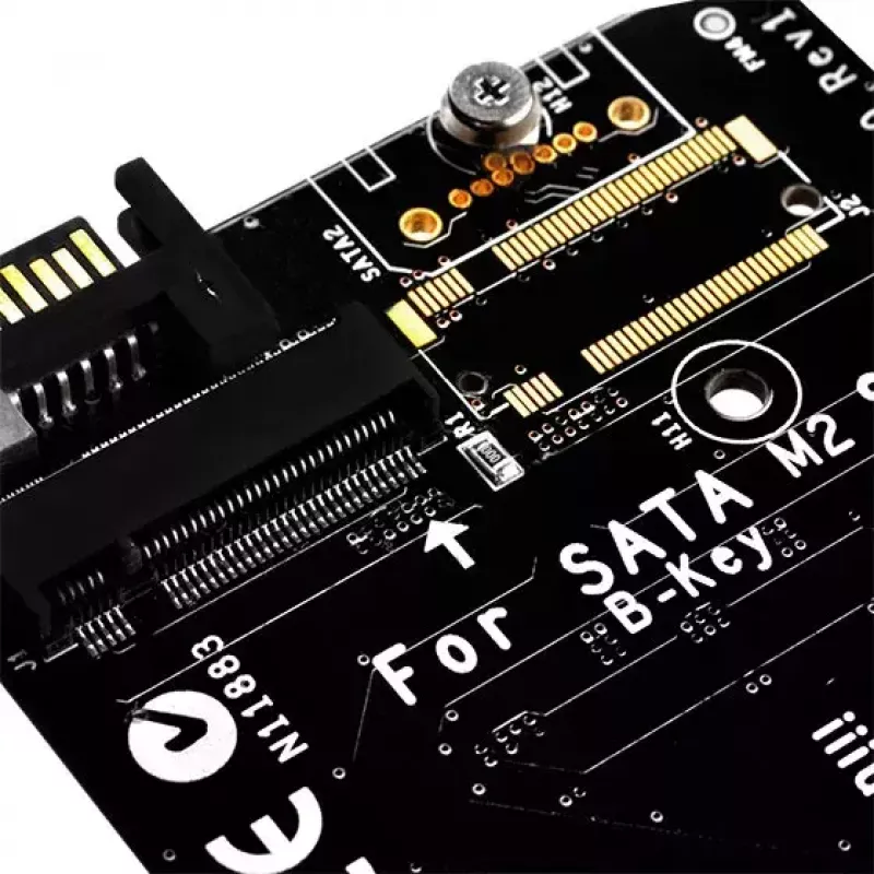 SilverStone SST-ECM20 tarjeta controladora de almacenamiento M.2 SATA, 2x M.2 interno, 32 Gbit/s