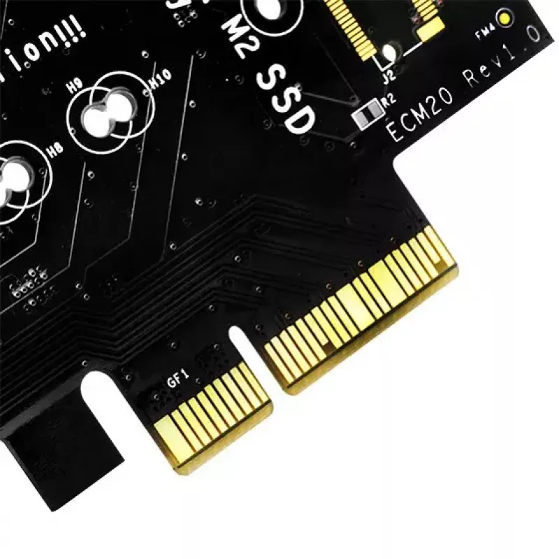 SilverStone SST-ECM20 tarjeta controladora de almacenamiento M.2 SATA, 2x M.2 interno, 32 Gbit/s