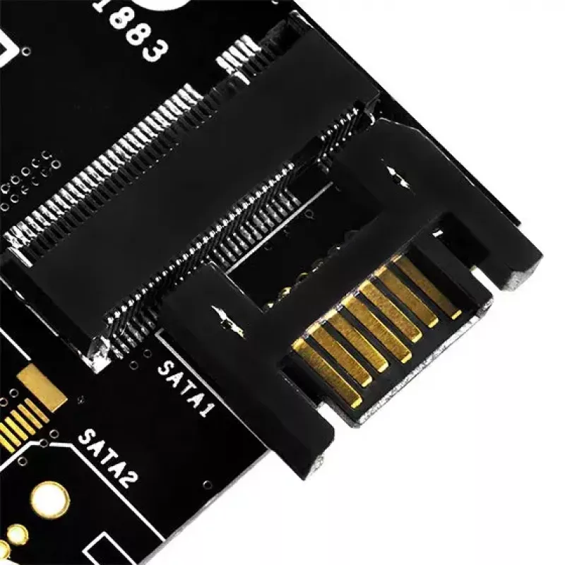 SilverStone SST-ECM20 tarjeta controladora de almacenamiento M.2 SATA, 2x M.2 interno, 32 Gbit/s