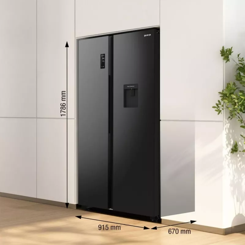 Gorenje NRR9185EABXLWD frigorífico Side-by-Side, 547 l (355 l + 192 l), ConvertActive, clase energética E, acero inoxidable oscuro