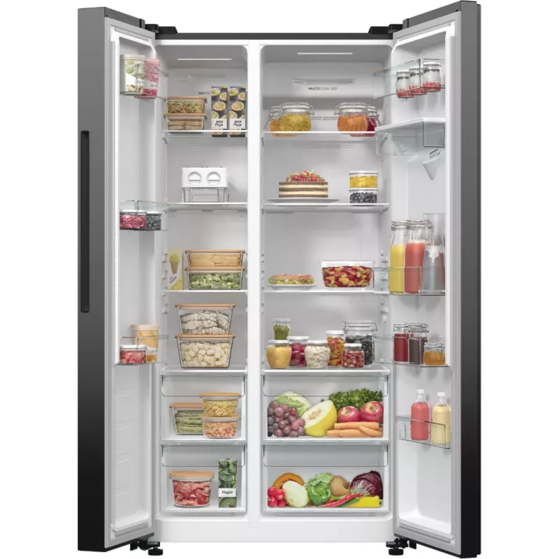 Gorenje NRR9185EABXLWD frigorífico Side-by-Side, 547 l (355 l + 192 l), ConvertActive, clase energética E, acero inoxidable oscuro