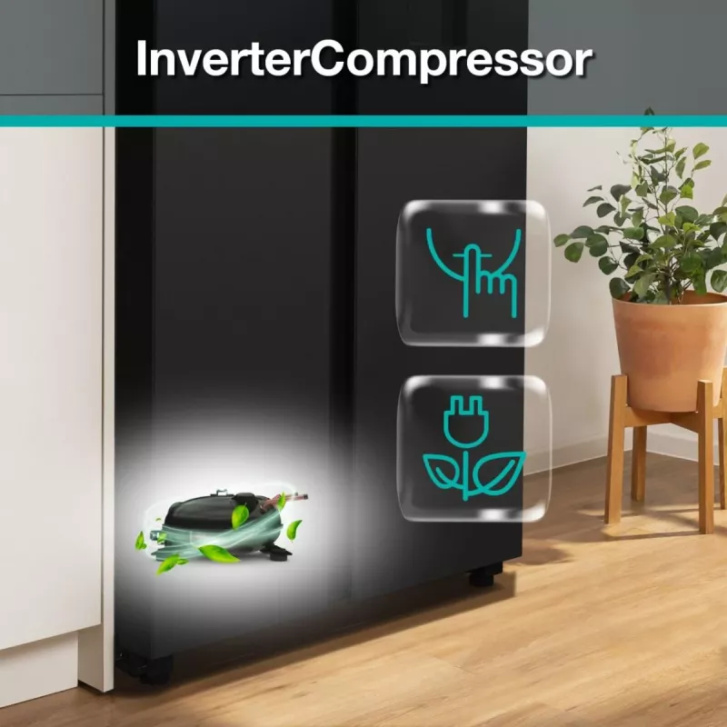 Gorenje NRR9185EABXLWD frigorífico Side-by-Side, 547 l (355 l + 192 l), ConvertActive, clase energética E, acero inoxidable oscuro