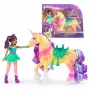 Mini set de muñecas Usorteret Unicorn Academy Ava & Leaf Power of Friendship con silla translúcida y 2 accesorios, 168 mm, plástico