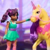 Spin Master Unicorn Academy set de figuras Ava y unicornio Leaf con crin y cola reales y cepillo, a partir de 4 años