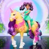 Spin Master Unicorn Academy set de figuras Ava y unicornio Leaf con crin y cola reales y cepillo, a partir de 4 años