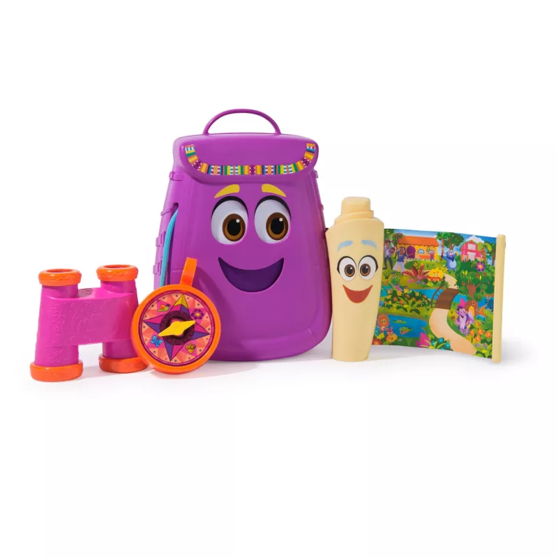 Spin Master Dora My Adventure mochila con mapa extraíble, prismáticos de juguete y brújula – multicolor, a partir de 3 años