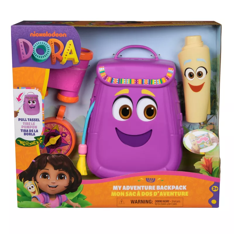 Spin Master Dora My Adventure mochila con mapa extraíble, prismáticos de juguete y brújula – multicolor, a partir de 3 años
