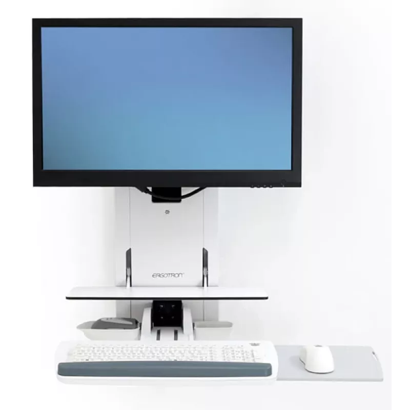 ERGOTRON Styleview soporte vertical elevable de pie y sentado para habitación de paciente (blanco)