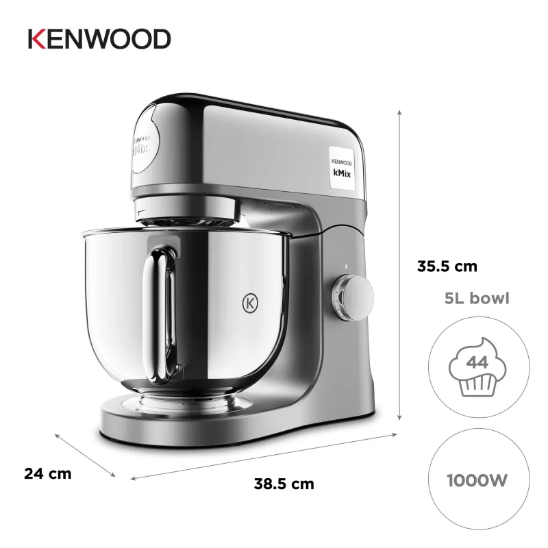 Robot de cocina Kenwood kMix Special Edition KMX760ACH — 1000 W, cromado, bol de acero inoxidable
