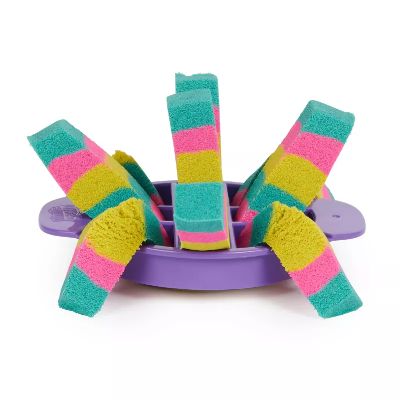 Kinetic Sand, set Ultimate Sandisfying con 2lbs de arena de juego (rosa, amarillo y turquesa), 10 herramientas y moldes, juguete sensorial para niños a partir de 7 años