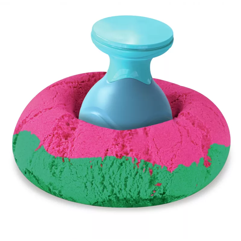 Kinetic Sand, set Ultimate Sandisfying con 2lbs de arena de juego (rosa, amarillo y turquesa), 10 herramientas y moldes, juguete sensorial para niños a partir de 7 años