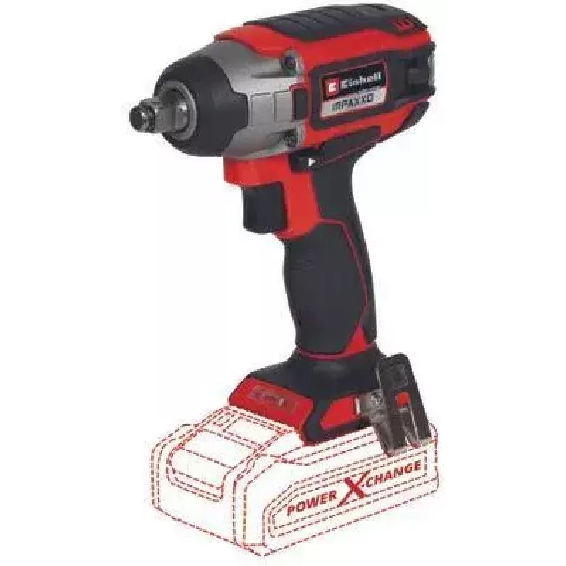 Einhell IMPAXXO 18/230 Professional llave de impacto a batería, 18 V, 1/2 pulgada, 2900 rpm, 400 Nm, sin escobillas, Power X-Change, sin batería ni cargador, rojo/negro