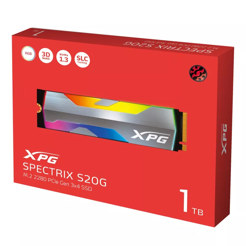 Disco SSD XPG SPECTRIX S20G 1 TB M.2 PCI Express 3.0 NVMe