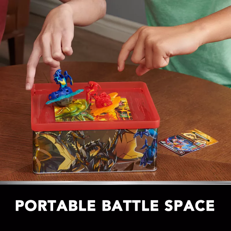 Bakugan Baku-tin con Special Attack Mantid, ajustable, figura de acción giratoria y almacenamiento de juguetes, juguete para niños y niñas a partir de 6 años
