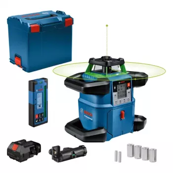 Láser rotativo Bosch GRL 650 CVHG Professional 18 V con línea láser verde, L-BOXX