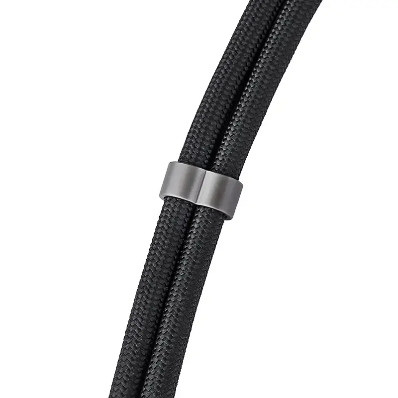 Cordón de carga USB-C Intenso para teléfono 60W carga rápida longitud ajustable 1,65m nailon negro