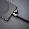 Cordón de carga USB-C Intenso para teléfono 60W carga rápida longitud ajustable 1,65m nailon negro