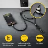Cordón de carga USB-C Intenso para teléfono 60W carga rápida longitud ajustable 1,65m nailon negro