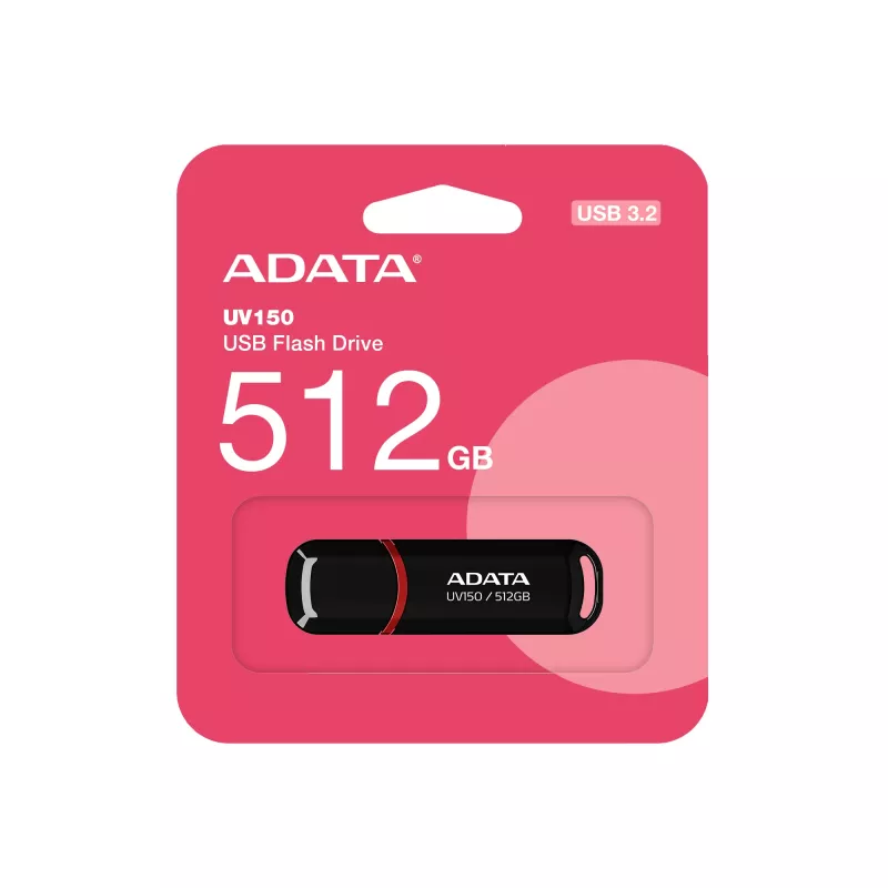 Memoria USB ADATA UV150 512 GB USB Type-A 3.2 Gen 1 (3.1 Gen 1) negro, rojo