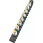Juego de vasos Hazet 986-SR/8, juego de 8 vasos hexagonales cortos, 6–17 mm, negro
