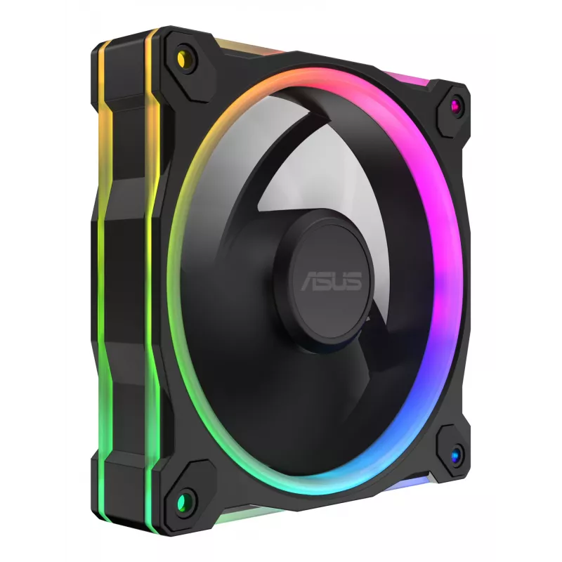 Ventilador ASUS Prime MR120 ARGB Reverse negro 12 cm rodamiento de deslizamiento