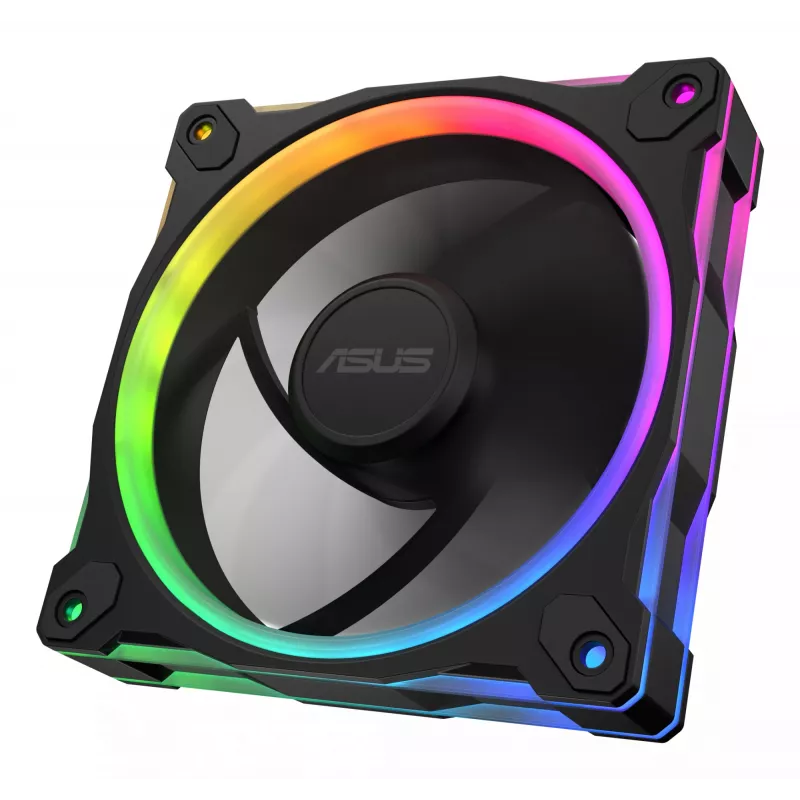 Ventilador ASUS Prime MR120 ARGB Reverse negro 12 cm rodamiento de deslizamiento