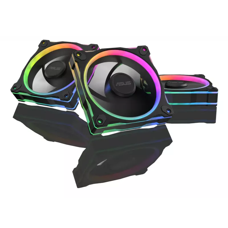 Ventilador ASUS Prime MR120 ARGB Reverse negro 3en1 caja de ordenador 12 cm 3 piezas