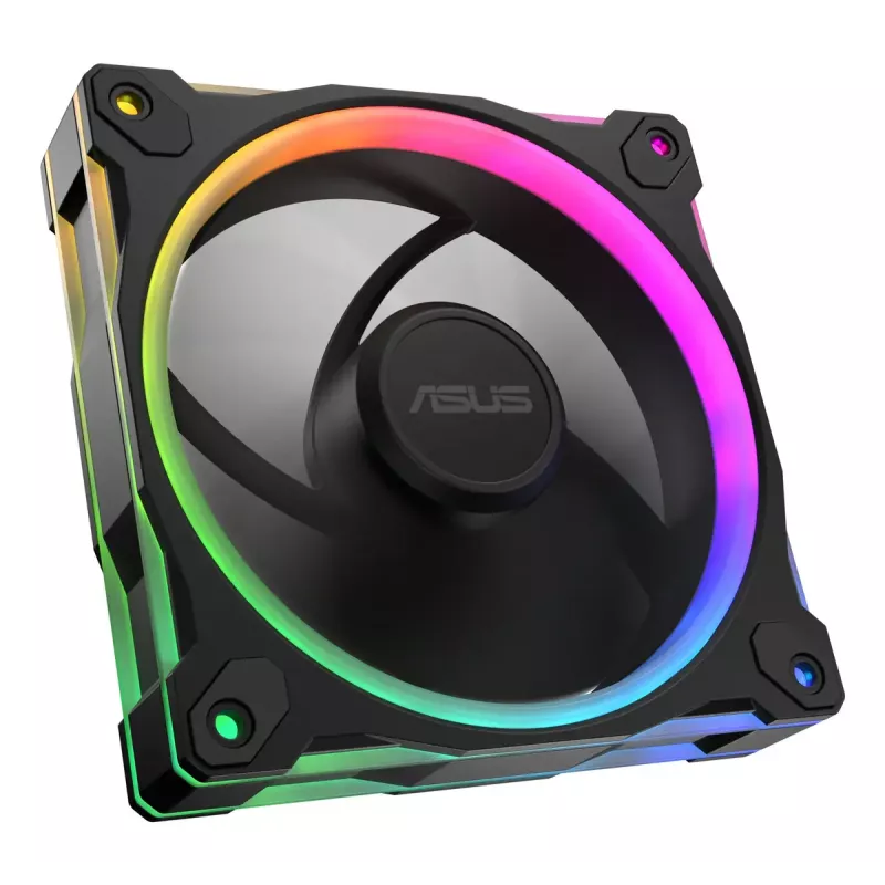 Ventilador ASUS Prime MR120 ARGB Reverse negro 3en1 caja de ordenador 12 cm 3 piezas