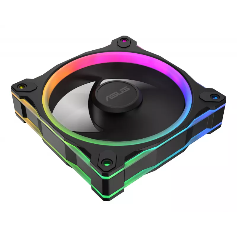 Ventilador ASUS Prime MR120 ARGB negro 12 cm rodamiento de deslizamiento