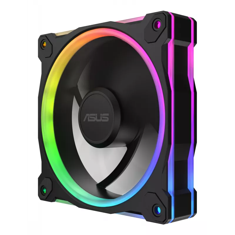 Ventilador ASUS Prime MR120 ARGB negro 12 cm rodamiento de deslizamiento