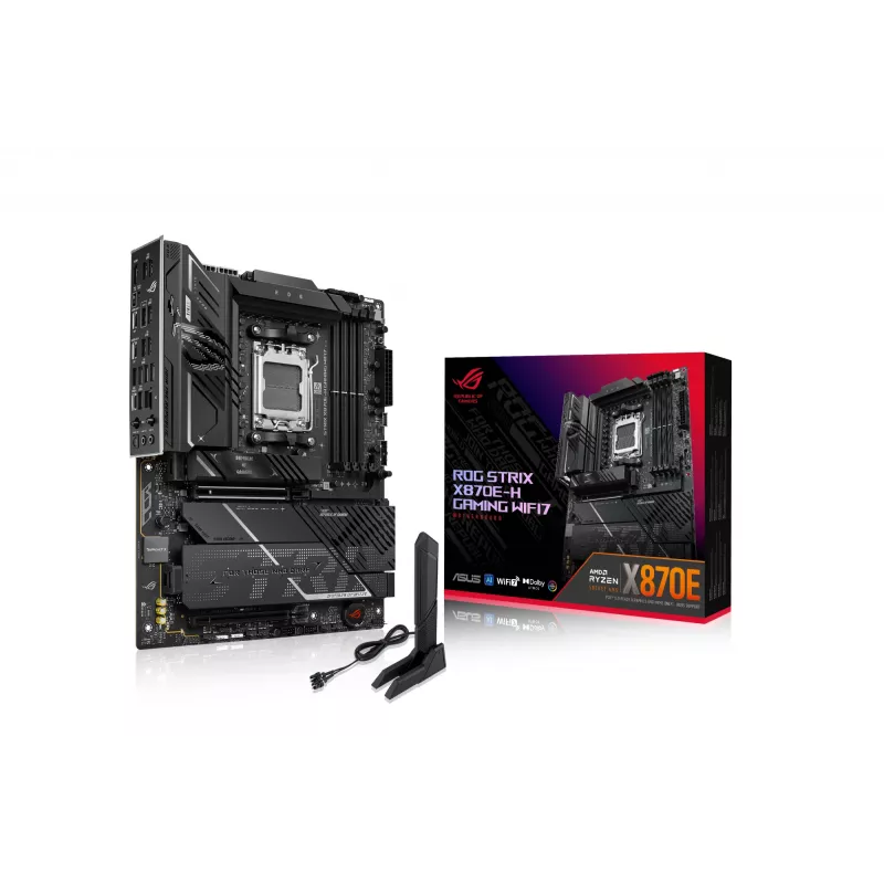 Placa base ASUS ROG STRIX X870E-H GAMING WIFI7 ATX Socket AM5 DDR5, 256GB, Wi‑Fi 7, 5Gb Ethernet