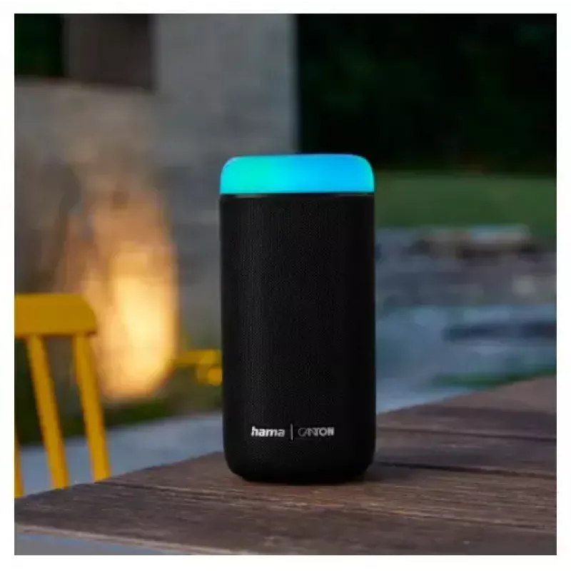 Altavoz Bluetooth CANTON Glow Pro de HAMA, negro, jack de 3,5 mm, efectos de luz LED