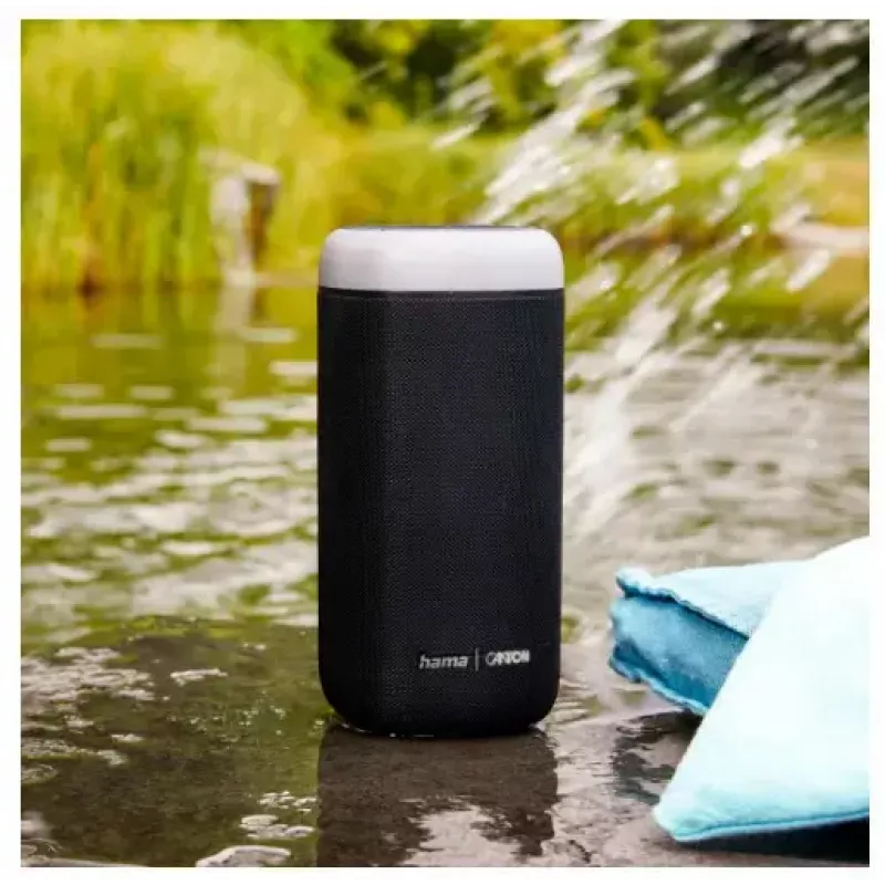 Altavoz Bluetooth CANTON Glow Pro de HAMA, negro, jack de 3,5 mm, efectos de luz LED