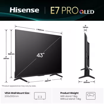 Hisense 43E77Q PRO 109,2 cm (43