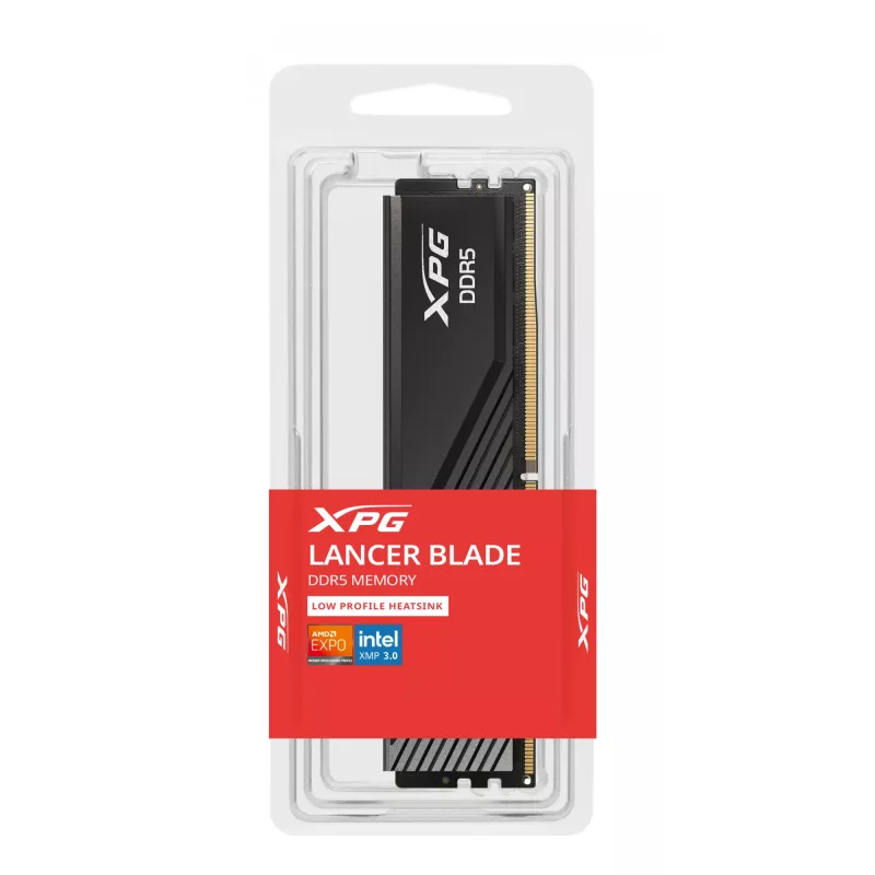 DIMM 16 GB DDR5-6000, memoria RAM negra, AX5U6000C3016G-SLABBK, XPG Lancer Blade, INTEL XMP, AMD EXPO