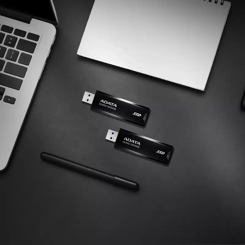 Memoria flash USB ADATA SC610 500 GB USB Type-A 3.2 Gen 2 (10 Gbit/s) 550/500 MB/s, negra